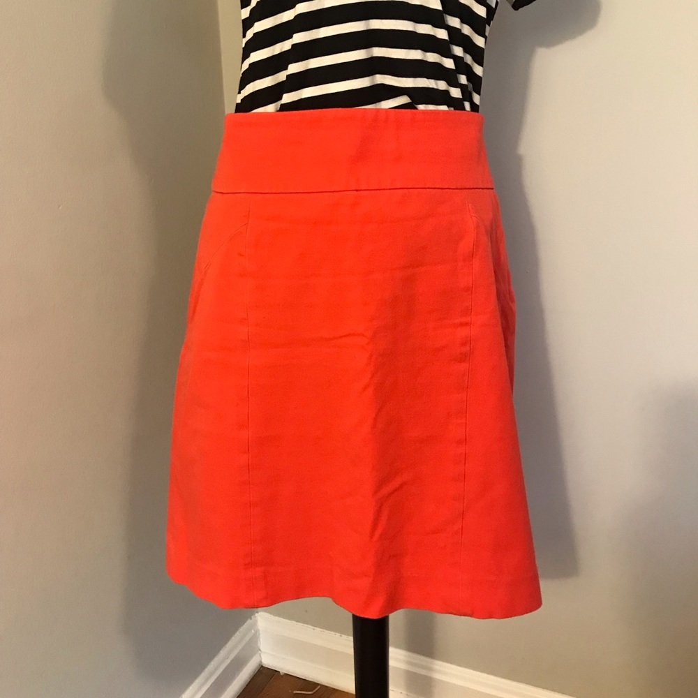 Red midi skirt